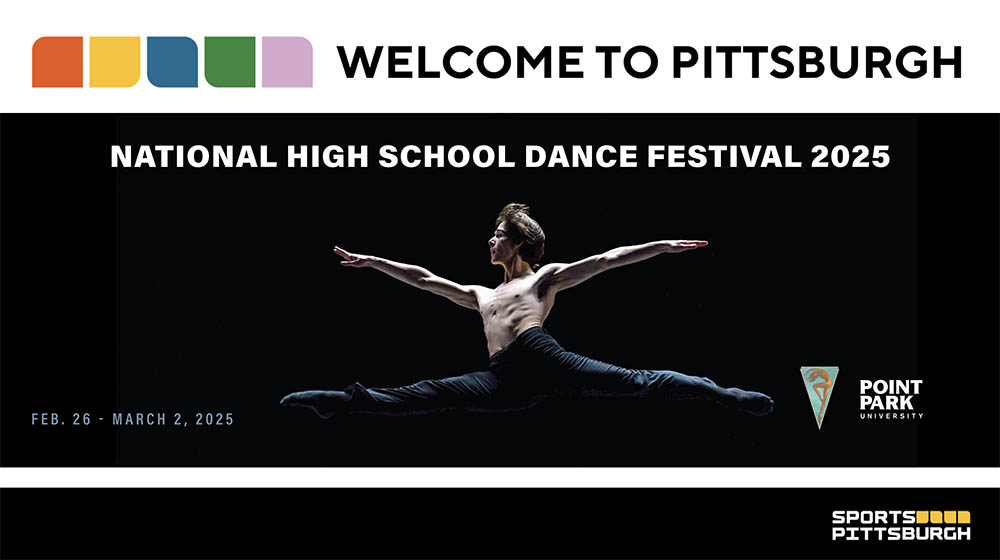 A digital sign welcomed NHSDF participants at the Pittsburgh International Airport.